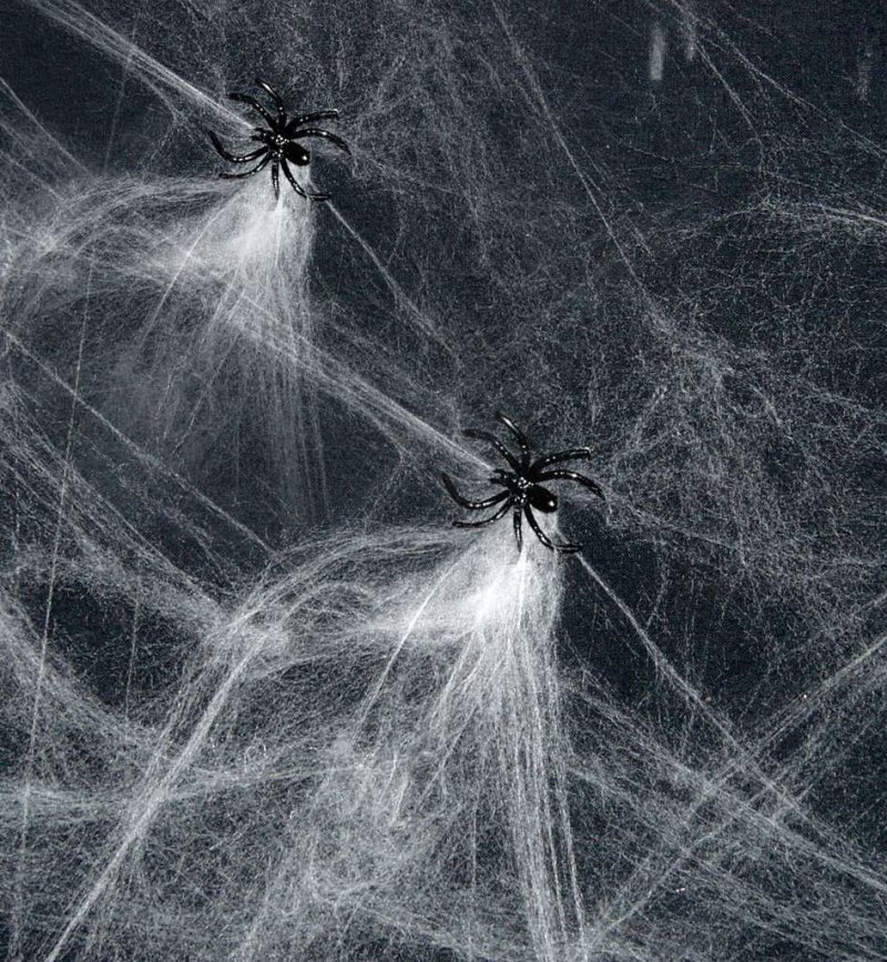 Halloween-Spinnennetz mit Spinne, ca. 20 Gramm, Deko