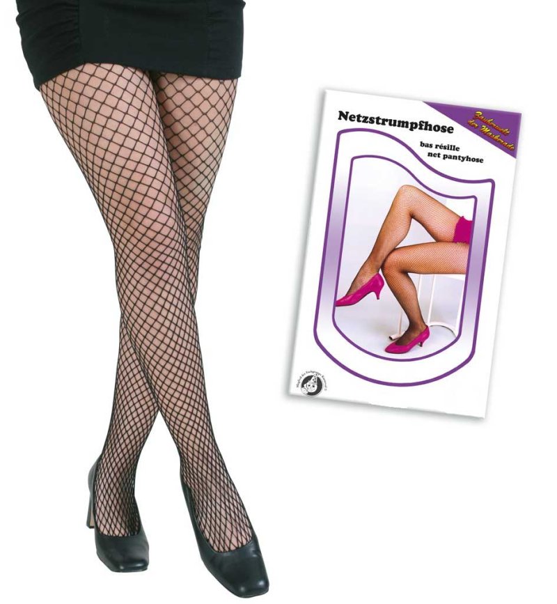 Netzstrumpfhose, Fasching, Karneval, Mottoparty, schwarz