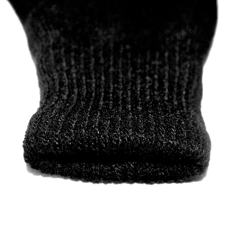 Strickhandschuhe in schwarz in Einheitsgröße für Erwachsene fingerlos Handwärmer ohne Finger Winter Accessoire