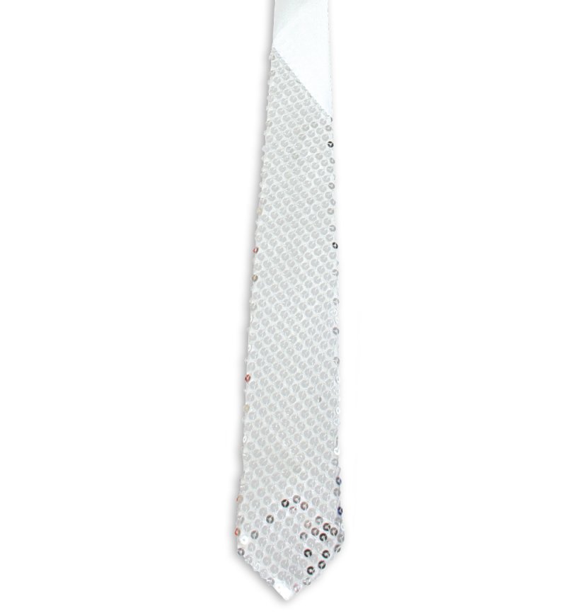 Paillettenkrawatte edel in verschiedenen Farben zum Binden Länge ca. 142 cm mit Bügel Karneval Party Silvester Accessoire