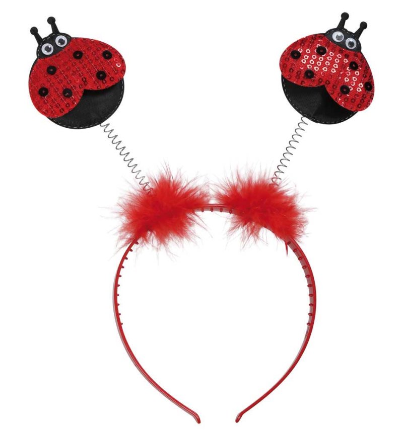 Zubehör-Set Marienkäfer, 2-TLG Haarreif mit Fühler und Flügel, rot, schwarz, Tierkostüm, Karneval, Fasching, Mottoparty versch. Ausführungen