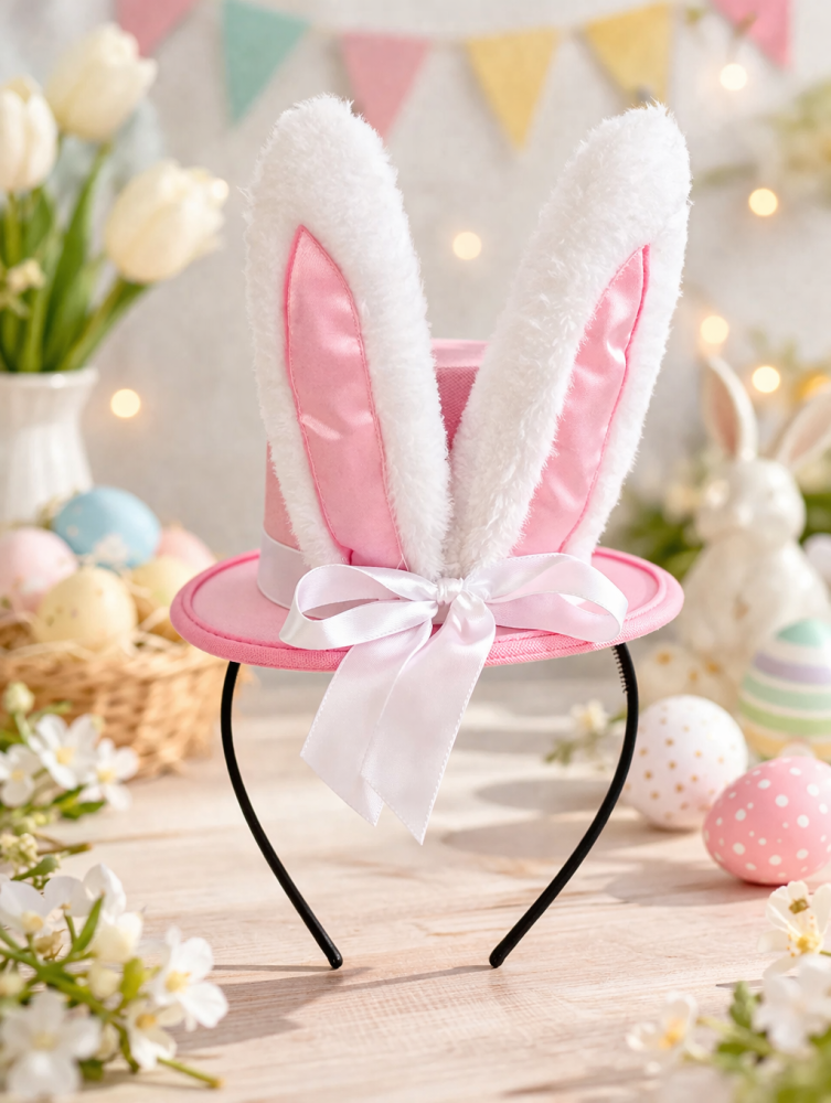 Haarreif Mini-Zylinder mit Hasenohren für Erwachsene Hase Häschen Ostern