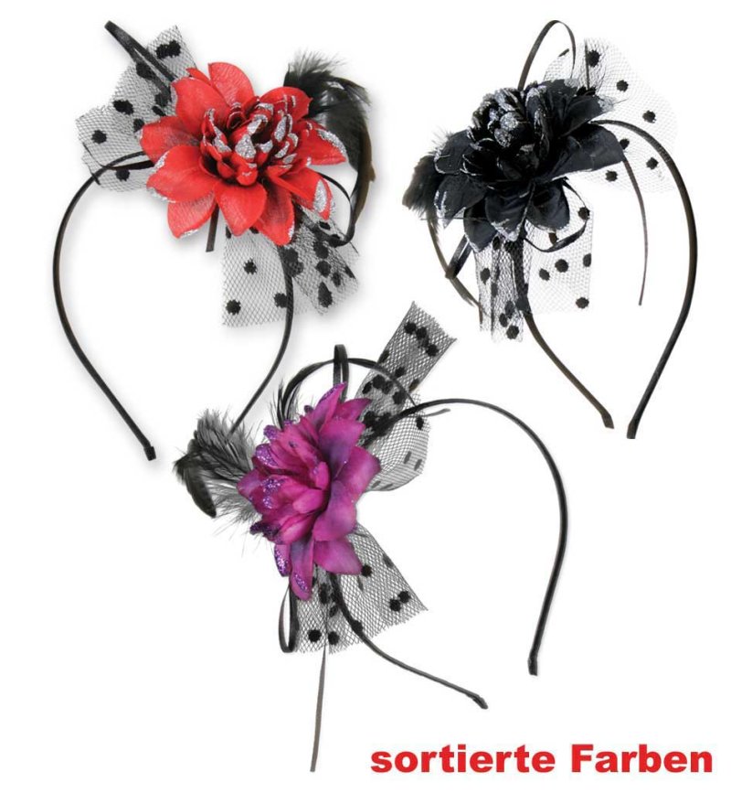 Haarreif Fashion, sortierte Farben, Haarreif, Party, Karneval, Accessoire
