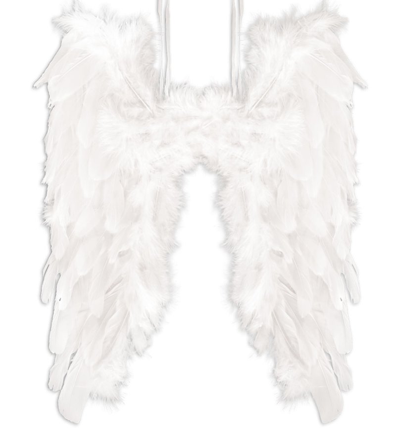 Engelsfügel, weiß, ca. 55 cm Höhe, Feder-Flügel, Fasching, Karneval