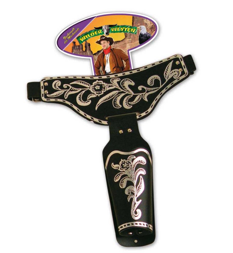 Revolvergürtel für Erwachsene ca. 115 cm, Karneval, Accessoire, Cowboy, Sheriff