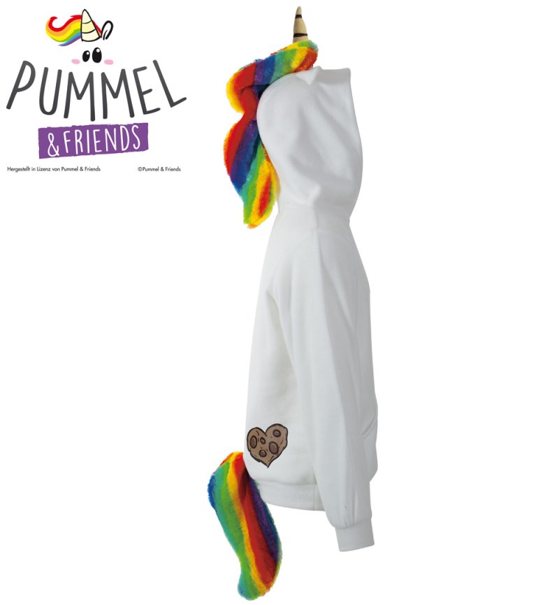 Hoodie Pummeleinhorn, Pummel & Friends Kapuzenpulli Kapuzenpulloverbr Einhorn für Erwachsene Pulli mit Kapuze und Schweif