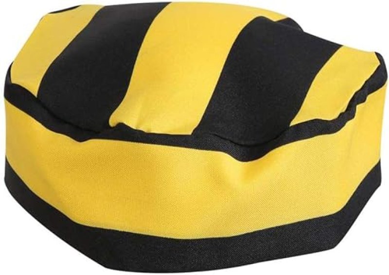 Erwachsenenkostüm Sträfling 3-teilig Hose, Oberteil und Mütze in schwarz-gelb Gefangener Knacki Häftling