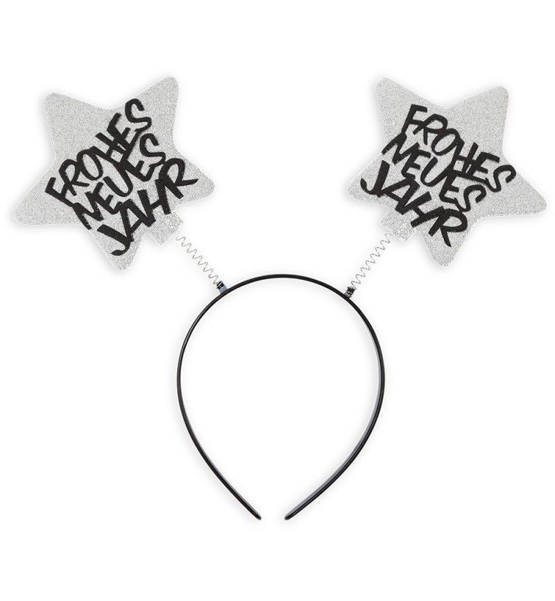 Haarreif Silvester Frohes Neues Jahr Sterne Glitzer Wabbles Accessoire Party Fotorequisite