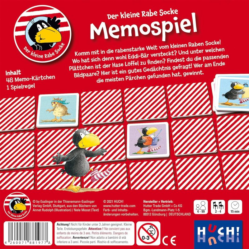 Memory-Spiel Der kleine Rabe Socke Gesellschaftsspiel