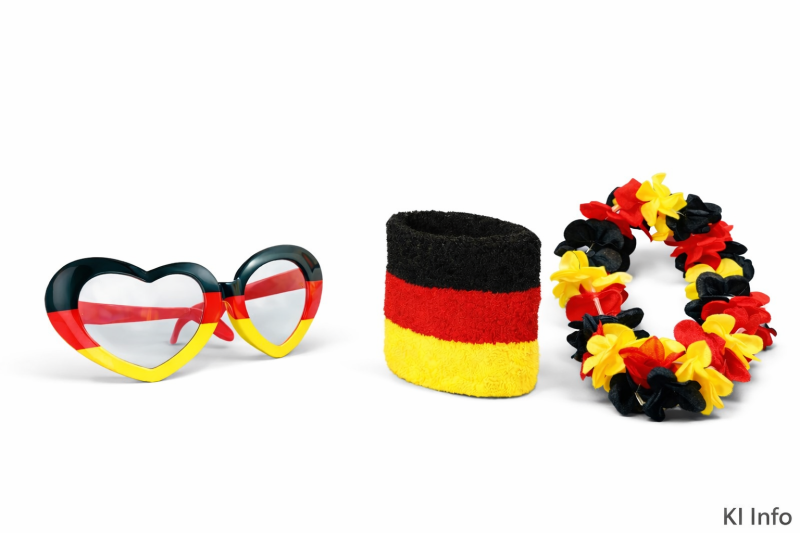 3-tlg. Fußball Fan Set, Deutschland, EM, WM