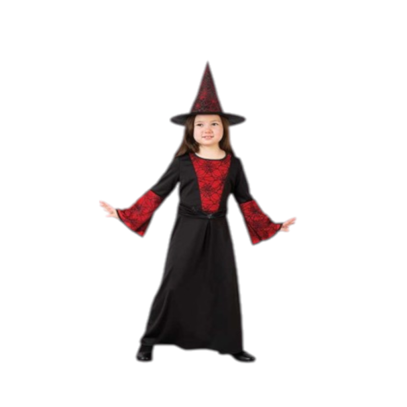 Kinderkostüm Hexe Mystia 2-tlg. Hexenkleid und Hexenhut Halloween