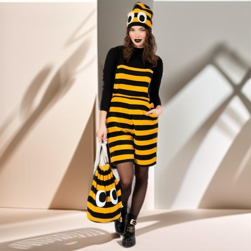 Mütze Biene Hummel Onesize Fleecemütze Accessoire Kostüm-Zubehör