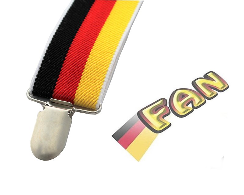 Hosenträger "FAN", Deutschland, Germany, Fußball, WM, EM, schwarz-rot-gold