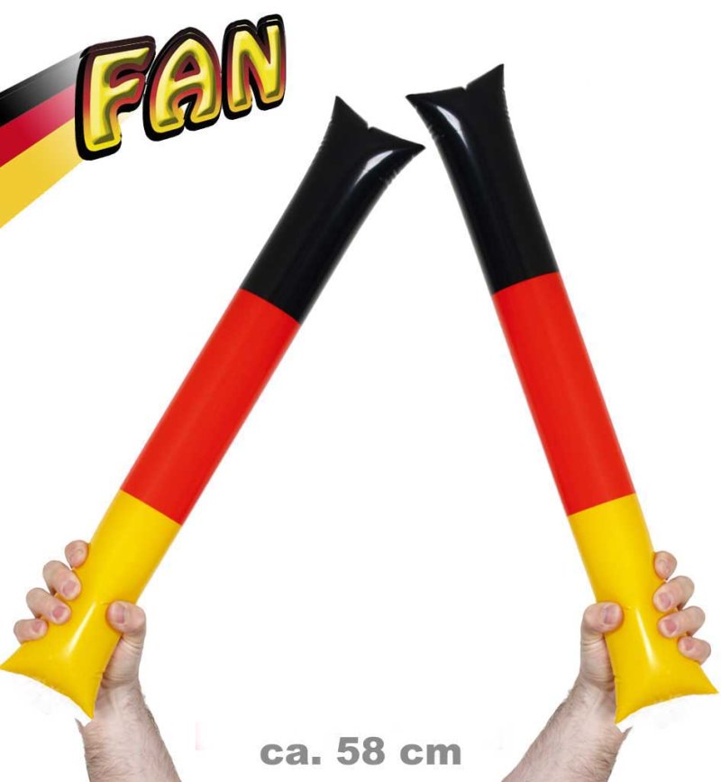 Deutschland Air Sticks Schwarz-Rot-Gold für Stadion, Public Viewing und Fanpartys