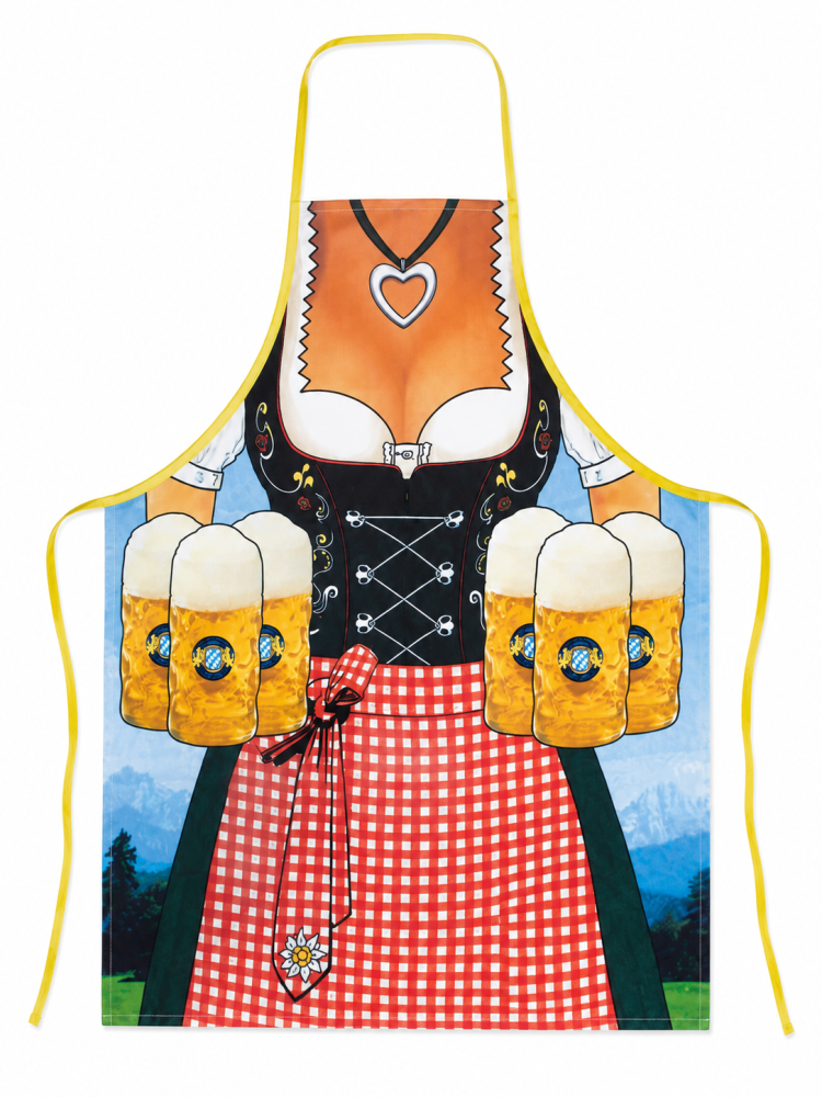 Bayern Schürze im Dirndl-Design mit Bierkrug-Motiv für Erwachsene