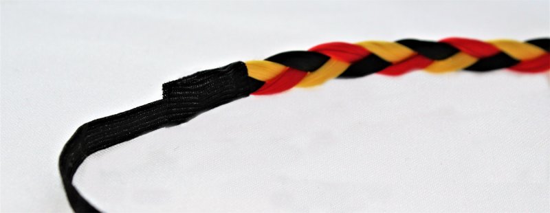 Haarband Fan, Deutschland, WM, EM, geflochtener Haarschmuck