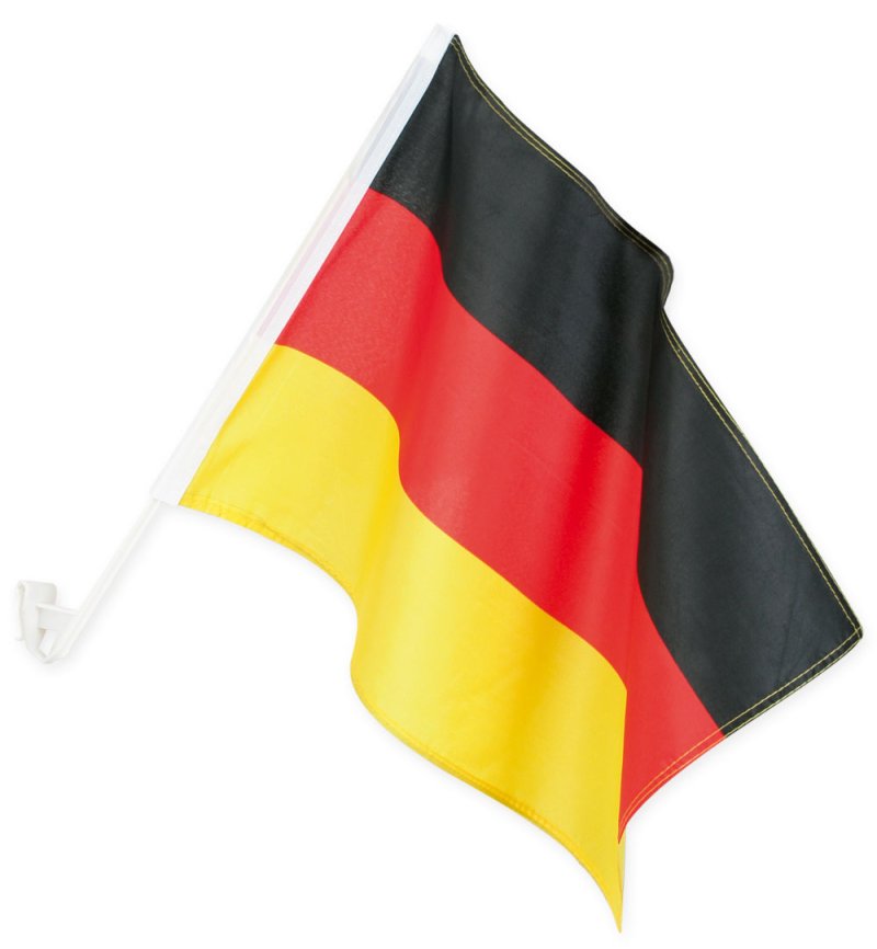 Deutschland Autofahne 45x30 cm in Schwarz-Rot-Gold für Fußball Fans