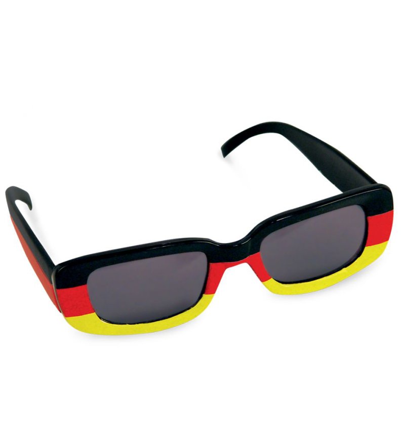 Deutschland Fan Brille in Schwarz-Rot-Gold für Fußballfans
