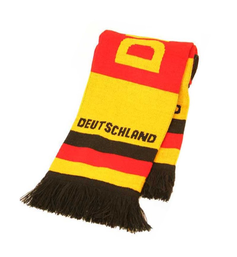Deutschland Fanschal in Schwarz-Rot-Gold mit Fransen für Fußballfans