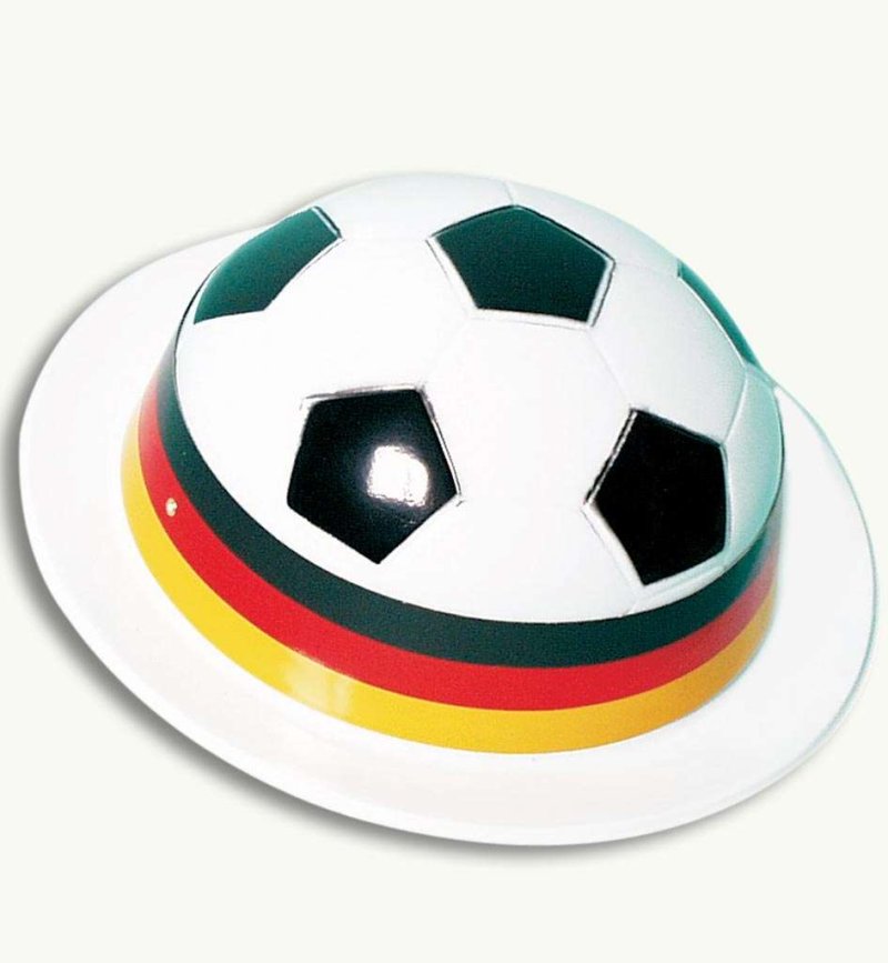 Deutschland Fußballhut BRD mit Fußballmotiv in Schwarz-Rot-Gold