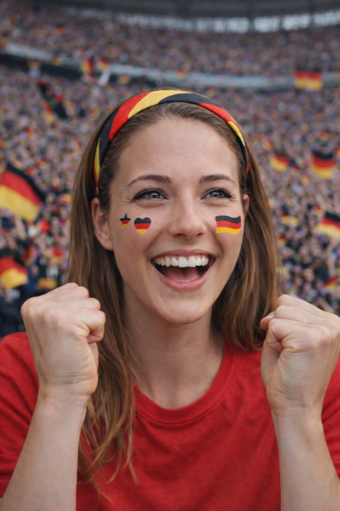 Deutschland Haarreif in Schwarz-Rot-Gold mit Gratis-Fan-Tattoos