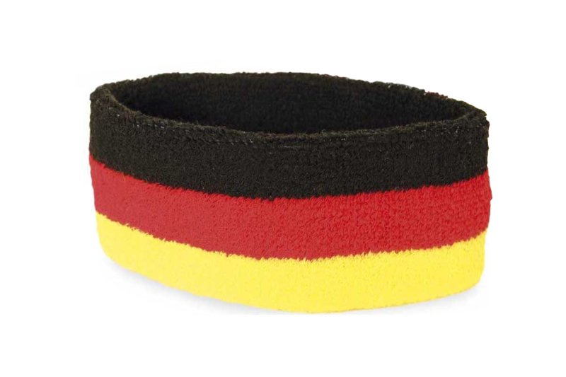 Deutschland Stirnband in Schwarz-Rot-Gold für Fußballfans und Sportevents