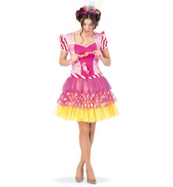 Kleid Candy für Erwachsene Damen Sweets Bonbons Süßigkeiten bunt