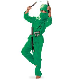 Kinderkostüm Green Ninja, Fasching, Karneval, Maskenumzug
