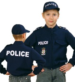 Kinderkostüm -Jacke- "Polizist Luxemburg" Karneval, Fasching, Mottoparty