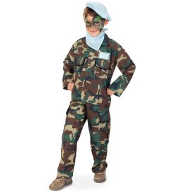 2-tlg. Kinderkostüm "Dschungelkämpfer" mit Tuch und Mütze, Karneval, Fasching, Mottoparty