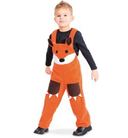 Tierkostüm Fuchs für Kinder Latzhose Waldtier Karneval Verkleidung Spielhose Kostüm Kinderkostüm
