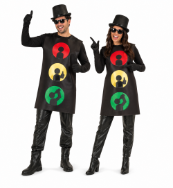 Kostüm "Ampelmännchen", 1-teiliges Spaß-Kostüm im Ampel-Design