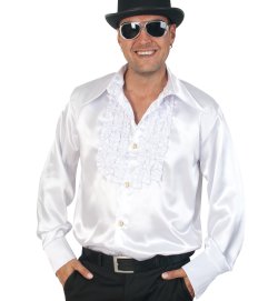 Rüschenhemd Weiß für Herren