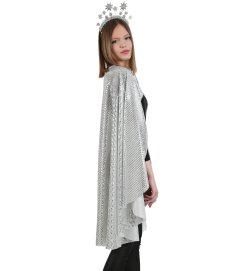 Pailletten Cape Umhang Damen Halloween Karneval Cosplay Mottoparty Verkleidung Requisiten