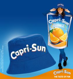 Capri-Sun Bucket Hat Blau – Original Lizenzprodukt | Fischerhut aus 100 % Polyester | Unisex Hut für Erwachsene