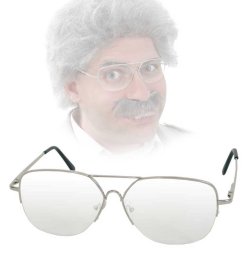 Brille Horst, Oma oder Opa Brille, Accessoire, Silber, Großeltern, Comedystar