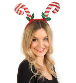 Weihnachtlicher Haarreif mit Zuckerstangen Weihnachten Haarschmuck Advent Heiligabend Party