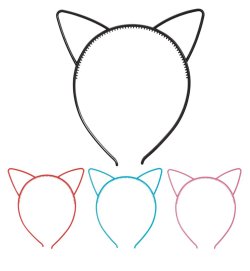 Haarreif Katzenohren Haarschmuck Accessoire in verschiedenen Farben