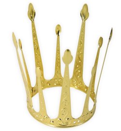 Krone Gold, Modell R, elegant, Metallkrone, Krönchen, Prinzessinnenkrone