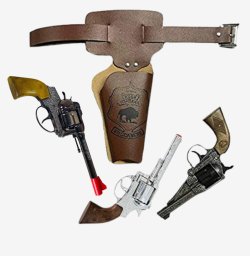 Wilder-Westen-Set für Kinder und Erwachsene, Gürtel-Tasche und Pistole