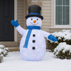 Aufblasbarer LED Schneemann – 180 cm – Winterliche Weihnachtsdeko für außen & innen