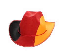 Deutschland Cowboyhut in Schwarz-Rot-Gold für Fußballfans und Fanpartys