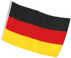 Deutschland Fahne 90 x 150 cm mit Metallösen in Schwarz-Rot-Gold