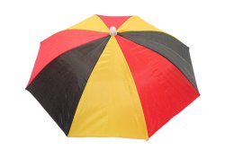 Deutschland Kopfschirm mit Gummizug in Schwarz-Rot-Gold für Fans