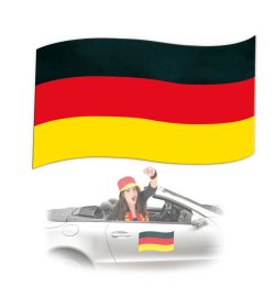 Deutschland Magnetflagge für das Auto 30x20 cm in Schwarz-Rot-Gold