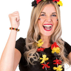Deutschland Perlenarmband in Schwarz-Rot-Gold für Fußball Fans