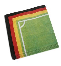 Deutschland Servietten mit Fußballfeld-Design in Schwarz-Rot-Gold