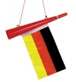 Deutschland Fan Tröte in Schwarz-Rot-Gold für Stadion und Public Viewing